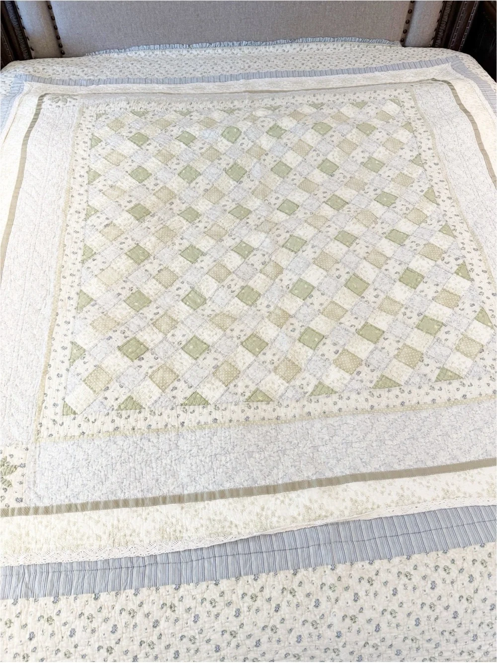 Vintage 90s JCPenney Patchwork Quilt – Queen | Cottage Core Shabby Chic